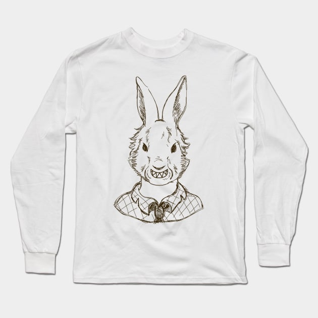 Scary Bunny Halloween Costume Long Sleeve T-Shirt by macshoptee